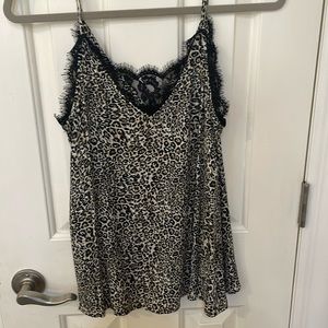 Cheetah lace top